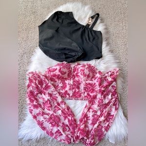 Bundle of 2 Crop Top Blouses for Summer